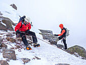 Mountaineers on the Cairngorm Plateau, Scotland, UK