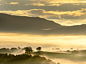 Early morning mist over the lower Duddon Valley, Cumbria, UK