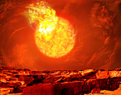 Coronal mass ejection from Betelgeuse, illustration