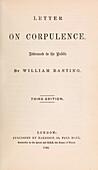 Banting's Letter on Corpulence, 1864