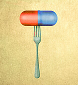 Nutritional supplement, conceptual illustration