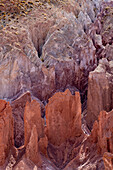 Geological formations in Rainbow Valley, Chile