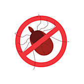 Anti-tick sign, conceptual illustration