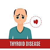 Thyroid disorder, conceptual illustration