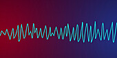 Torsades de pointes heartbeat rhythm, illustration