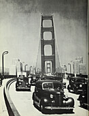 Heavy traffic on Golden Gate Bridge, 1937
