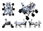 Perseverance rover perspectives, illustration