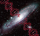 Extraterrestrial DNA, conceptual illustration