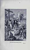 Cabral takes possession of Brazil, 19th century illustration