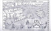 Ancient map of Newfoundland, 19th century illustration