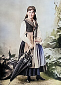 Austrian girl in national costume