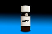 Ecstasy bottle, illustration