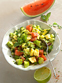 Melon salad with avocado