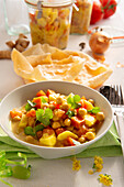 Vegetable curry with chickpeas + steps