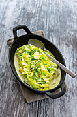 Savoy cabbage in cream sauce