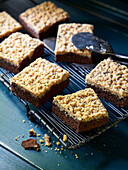 Christmas brownies with crumble