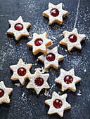 Star-shaped pointed biscuits