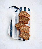 Banana date bread with almonds