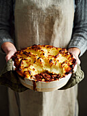 Pot Pie mit Steak, Speck und Pilzen