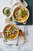 Lamb and barley soup from the slow cooker