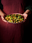 Glazed Brussels sprouts with chestnuts