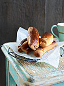 Yeast roll with chocolate filling