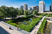 France,Paris,along the GR® Paris 2024 (or GR75),metropolitan long-distance hiking trail created in support of Paris bid for the 2024 Olympic Games,Batignolles district,Clichy-Batignolles - Martin-Luther-King park