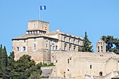 France,Vaucluse,Regional Natural Park of Luberon,Ansouis,labeled the Most beautiful Villages of France the 17th century castle and the St Martin church