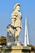 France,Seine Maritime,Le Havre,city rebuilt by Auguste Perret listed as World Heritage by UNESCO,Francois the first statue