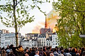 Frankreich,Paris,Welterbe der UNESCO,Ile de la Cite,Kathedrale Notre-Dame,Großbrand der Kathedrale am 15.04.2019