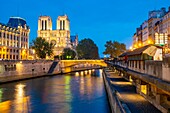 Frankreich,Paris,Weltkulturerbe der UNESCO,die Seine,die Ile de la Cite und die Kathedrale Notre Dame