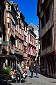 France,Seine Maritime,Rouen,half-timbered houses rue de la Vicomte