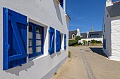 France,Morbihan,Houat,the village and its typical houses