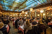 France,Paris,traditional restaurant Le Bouillon Chartier,59 Boulevard du Montparnasse,the main hall and its 1900 decor