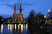 Frankreich,Bas Rhin,Straßburg,Neustadt von der UNESCO zum Weltkulturerbe erklärt,Place du General Eisenhower,Saint Paul Kirche,Ill Fluss