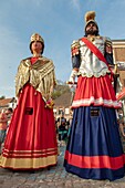 France,Nord,Cassel,spring carnival,parade of the heads and dance of the Giants Reuze dad and Reuze mom,listed as intangible cultural heritage of humanity