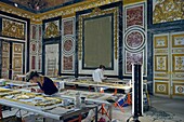 France,Yvelines,Versailles,palace of Versailles listed as world heritage by UNESCO,queen's reception apartment,the gards room under restoration