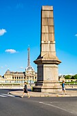 Frankreich,Paris,Fontenoy-Platz,die Militärschule und der Eiffelturm
