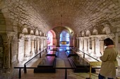 France,Seine Saint Denis,Saint Denis,the cathedral basilica,the crypt,the vault of the Bourbons,tomb of Louis XVIII