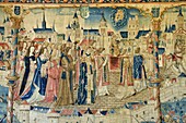 France,Cote d'Or,Dijon,area listed as World Heritage by UNESCO,Musee des Beaux Arts (Fine Arts Museum) in the former palace of the Dukes of Burgundy,he tapestry of the siege of Dijon in 1513 by the swiss