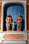 France,Finistere,Chateauneuf du Faou,Moustoir chapel,the altarpiece of the Holy Family