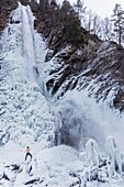 France,Savoie,Grand-Aigueblanche,Bellecombe,Tarentaise valley,massif of the Vanoise,the waterfall of Morel
