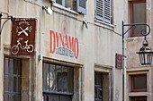 Frankreich,Meurthe et Moselle,Nancy,Schild des Atelier du Velo in der Grande Rue (Grande Straße)
