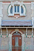 France,Meurthe et Moselle,Nancy,facade of a house in Art Nouveau style