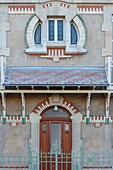 Frankreich,Meurthe et Moselle,Nancy,Fassade eines Hauses im Jugendstil