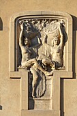 Frankreich,Meurthe et Moselle,Nancy,Detail der Fassade des Corbin-Hauses im Jugendstil,Ecole de Nancy (Museum der Schule von Nancy)