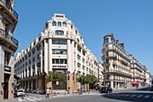 France,Paris,Quatre Septembre street,neo-classical style building from the 1930s