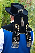 Frankreich,Finistere,Fest der Stickerinnen von Pont l'Abbé,Cercle Breizh a Galon de Plovan,Costume Glazik de Quimper