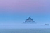 France,Manche,the Mont-Saint-Michel at dawn