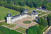 France,Indre,Berry,Loire Castles,Chateau de Valencay (aerial view)